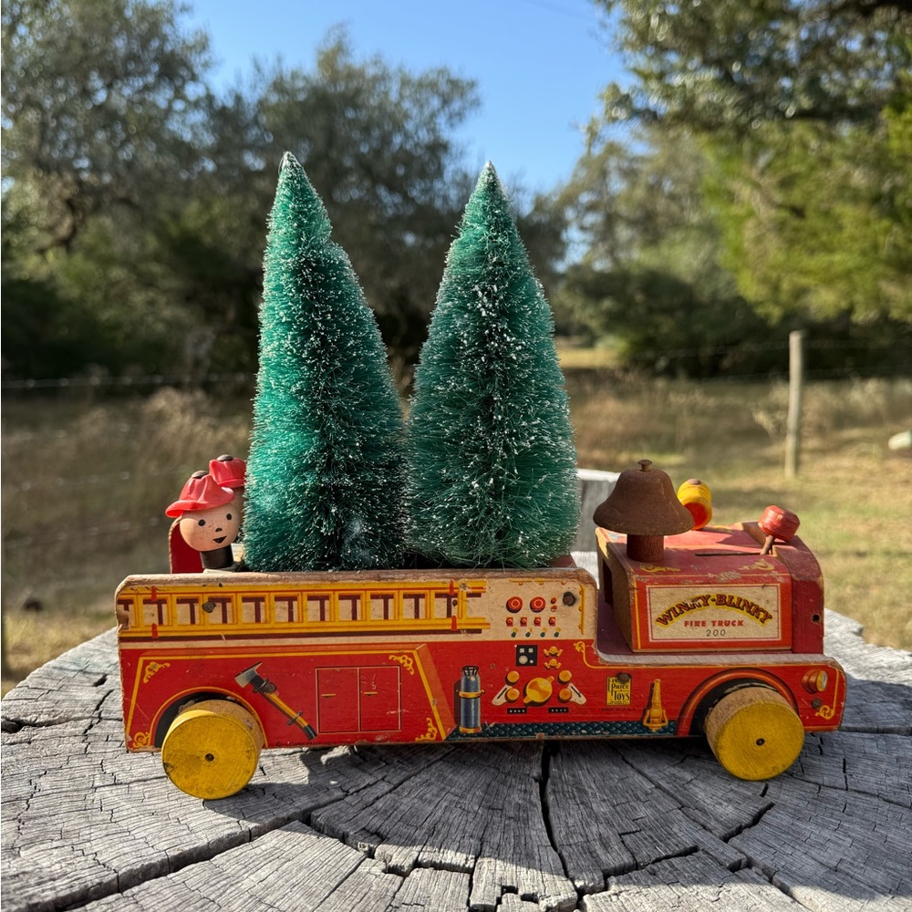 Vintage Fisher-Price Winky Blink Fire Truck
